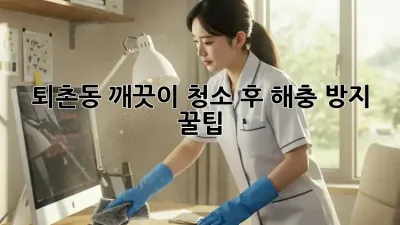 ✨ 퇴촌동 깨끗이! 청소 후 해충 방지 꿀팁 🏡