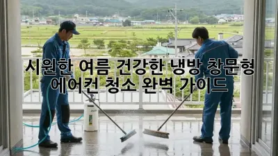 시원한 여름, 건강한 냉방! 창문형 에어컨 청소 완벽 가이드