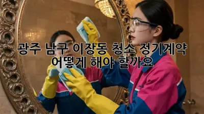 광주 남구 이장동 청소 정기계약, 어떻게 해야 할까요?